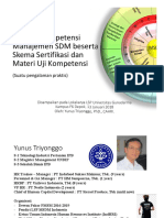 Standar Kompetensi MSDM Skema Dan Materi Uji Kompetensi by DR Yunus Triyonggo