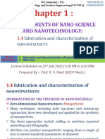 Chapter 1.3 Basic Elements of Nano-Science and Nanotechnology