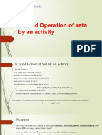 To Find Operation of Sets by An Activity - PPT