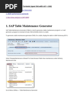 SAP Table Maintenance Generator: Contents (Open Link With CTRL + Click)