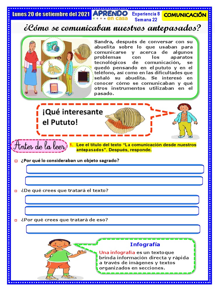 Ficha de Comunicaci - N C - Mo Se Comunicaban Nuestros Antepasados ...