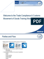 Welcome To The Trade Compliance & Customs Movement of Goods Training Module