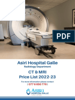 MRI & CT Price List 2022-23 05th of July 2022