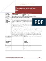 Safety Representative Inspection Checklist