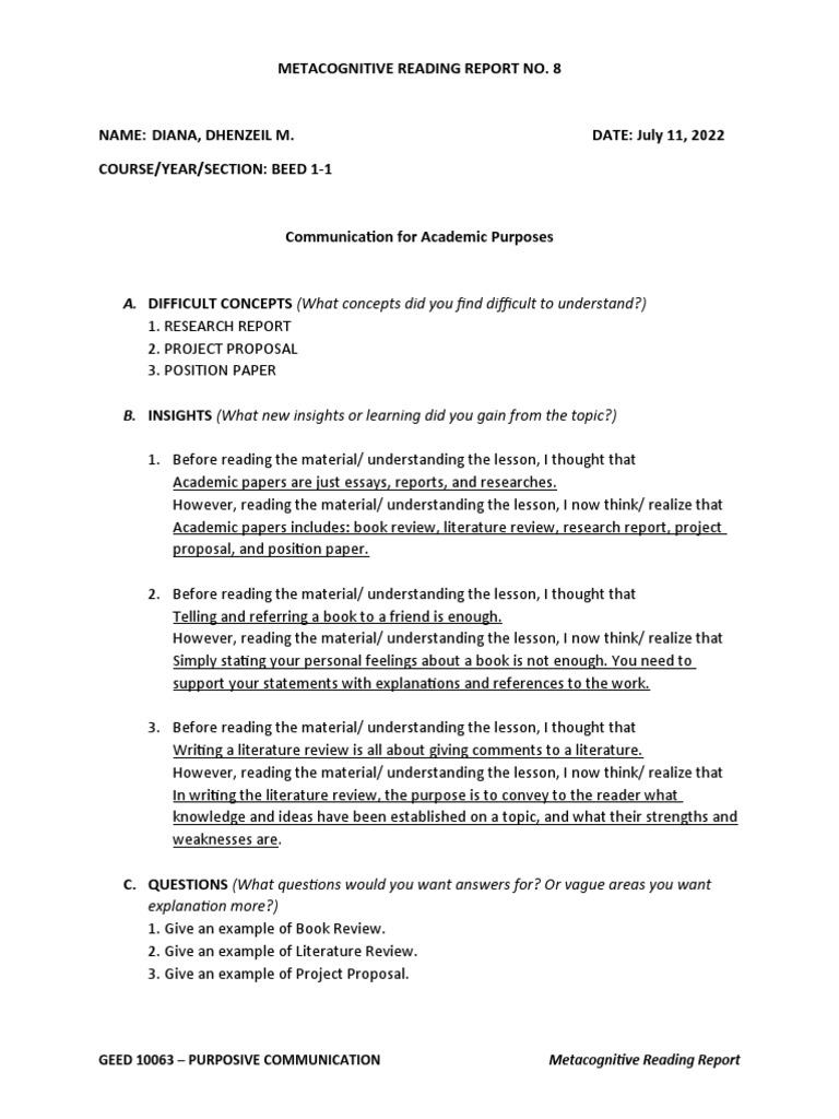 A. DIFFICULT CONCEPTS (What Concepts Did You Find Difficult To