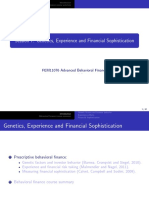 Session 7: Genetics, Experience and Financial Sophistication