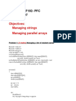 Subject: PRF192-PFC Workshop 07: Objectives: Managing Strings Managing Parallel Arrays