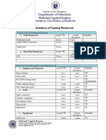 13-Inventory of Training Resources