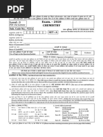 Exam. - 2020 Chemistry: Level: 3
