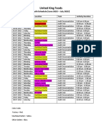 Internal Audit Schedule June - July 2022