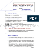 Planificacion y Ejecucion de Los Mantenimientos