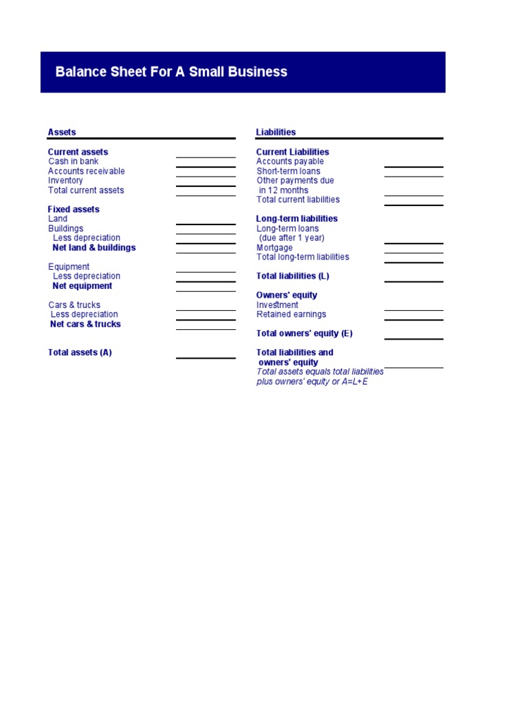 Balance-Sheet-Small-Business | PDF