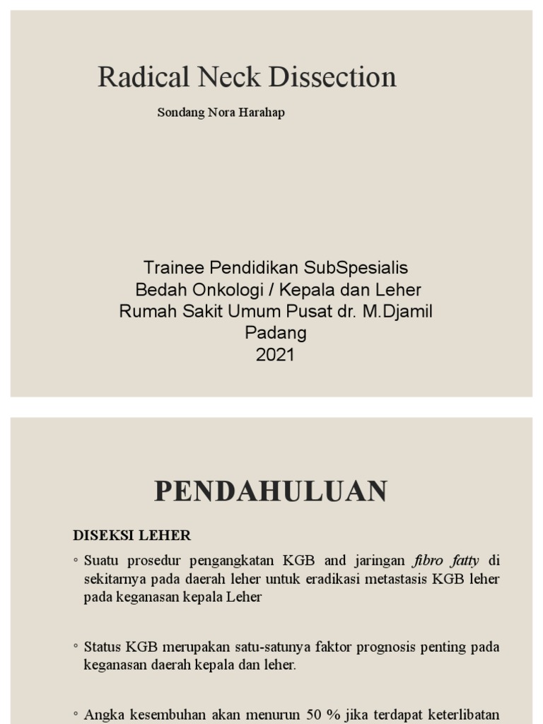 Radical Neck Disecction | PDF | Ilmu Sosial