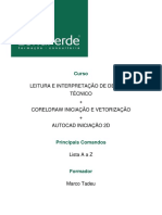 Lista Principais Comandos AutoCad Iniciacao 2D