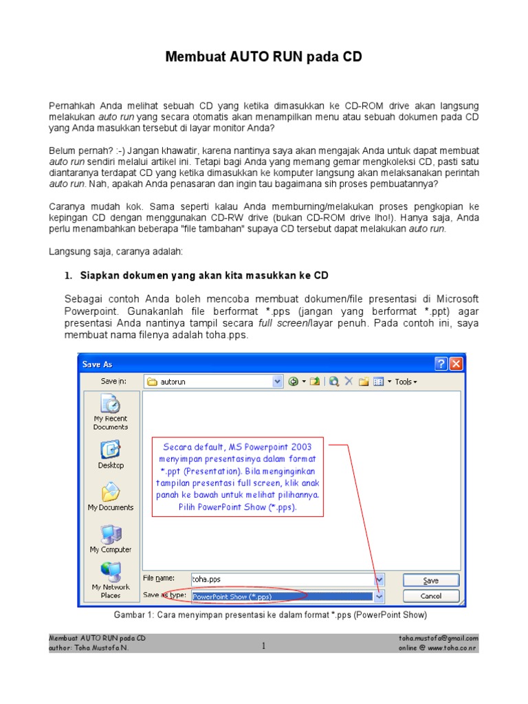 Cara Membuat Auto Run CD | PDF | Komputer