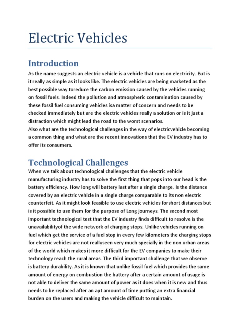 Electric Vehicles PDF Electric Vehicle Physical Quantities