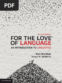 Burridge Kate Stebbins Tonya N For The Love of Language An I
