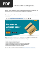 Amazon Seller Central Account Registration