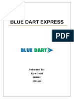 Blue Dart Express: Submitted By: Riya Goyal Bbl402 2003663