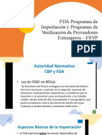 WEBINAR FDA - Programas de Importación y Programas de Verificación de Proveedores Extranjeros-FSVP