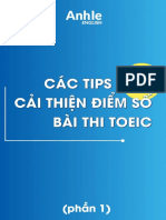 CÁC TIPS GIÚP CẢI THIỆN ĐIỂM SỐ BÀI THI TOEIC