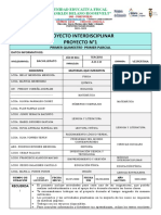 Proyecto Interdisciplinar Proyecto N°1: Primer Quimestre-Primer Parcial