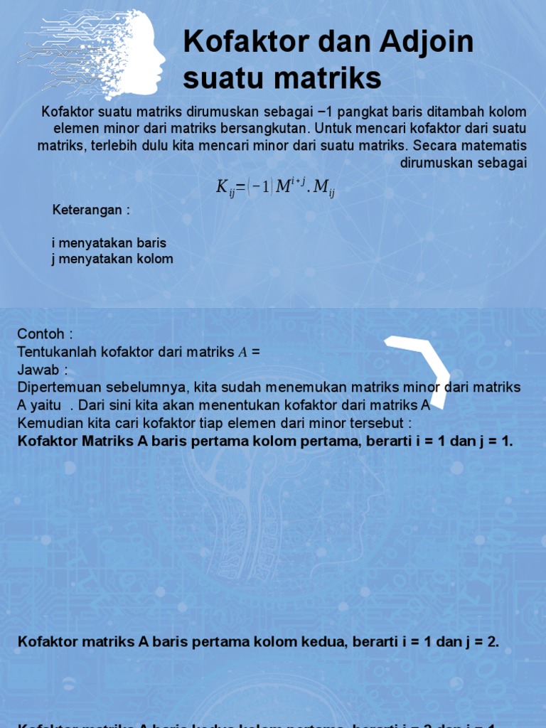 Kofaktor dan Adjoin Matriks A | PDF