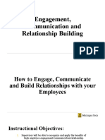 Engagement, Communication and Relationship Building