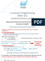 Computer Programming ENEE 101: Lec#14 (Functions Part 3)