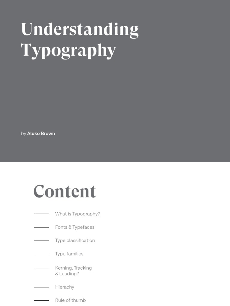 Typography Basics and Key Concepts | PDF | Typefaces | Typography