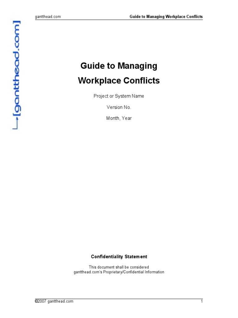 Guide to Managing Workplace Conflicts | PDF | Mediation | Employment