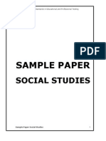 Sample Paper Social Studies