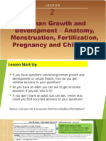 Lesson 2 - Anatomy, Menstruation, Pregnancy and Child Birth - TB 10-7-21