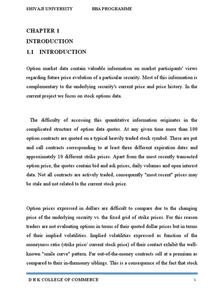 Option Chain Analysis and Data Structuring | PDF | Option (Finance ...