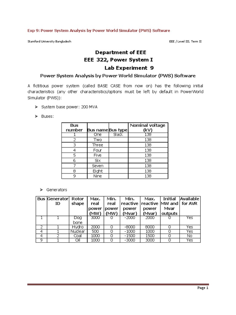 Power System Analysis with PWS Software | PDF | Electromagnetism ...