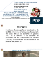 EVALUACION DE LOS COMPROMISOS DE GESTION ESCOLAR E INSTRUMENTOS DE GESTION 2022tion - Julio 2022