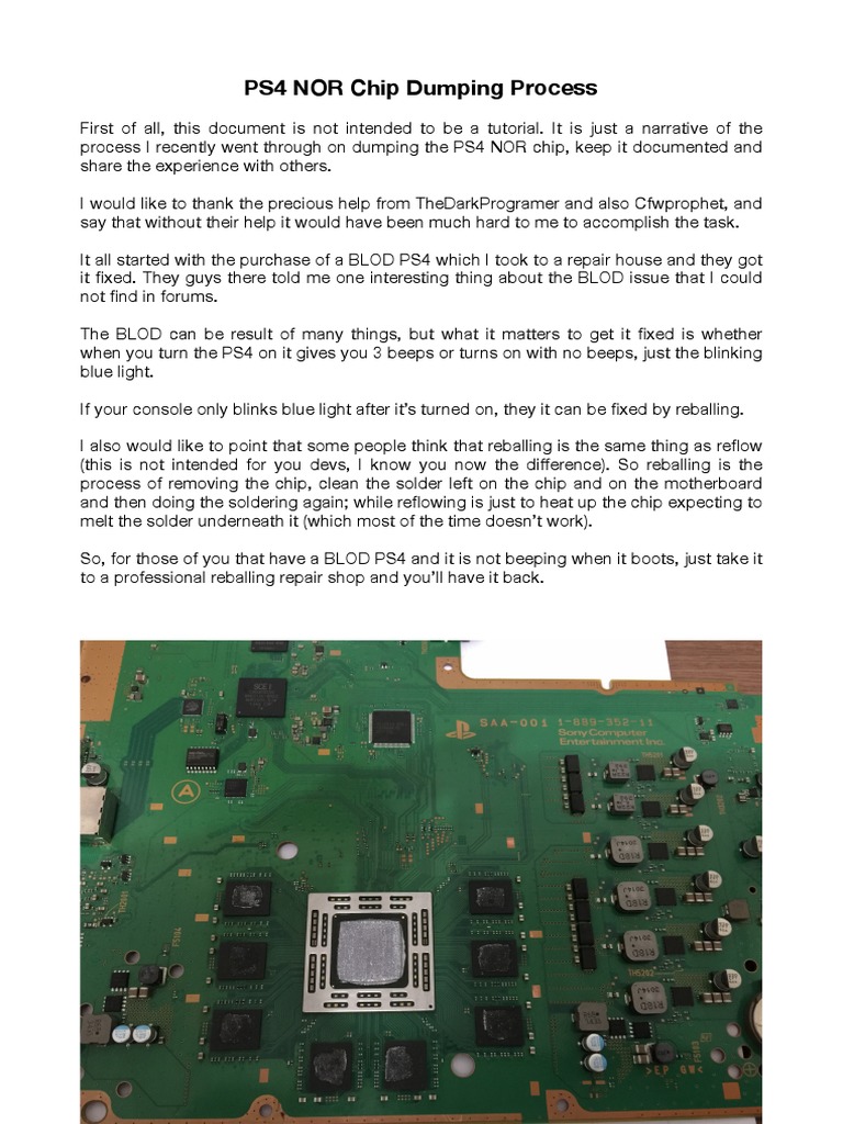 PS4 NOR Chip Dumping Experience | PDF | Computer Engineering | Computing