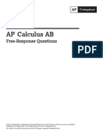 AP Calculus AB: Free-Response Questions