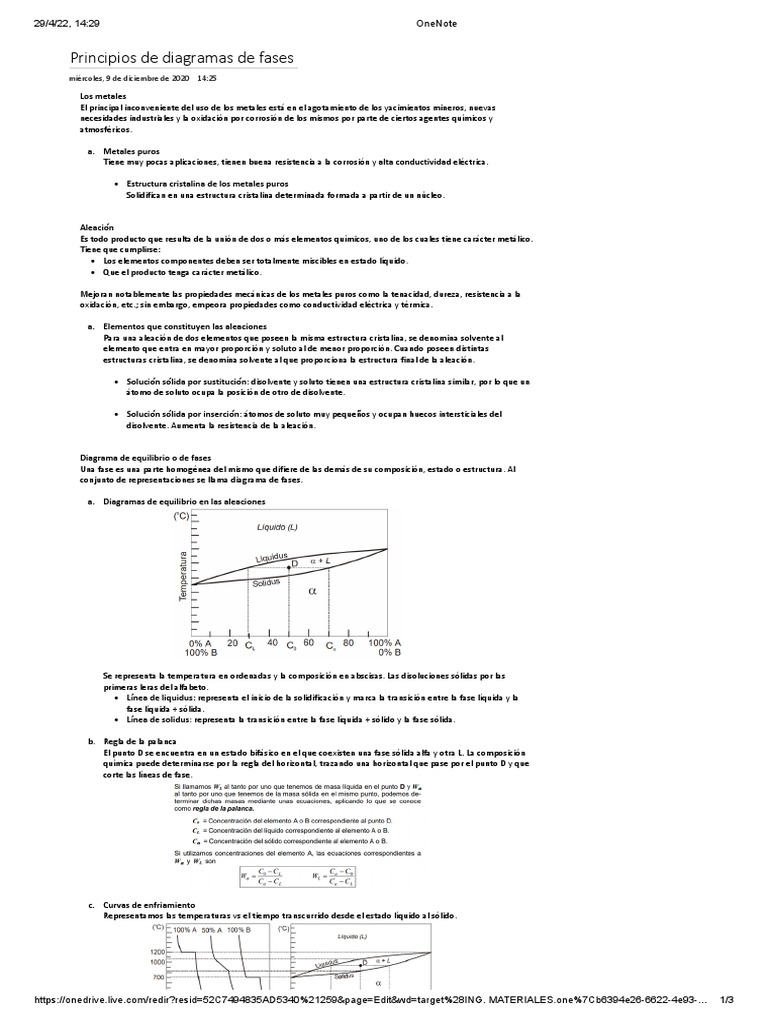Diagramas de Fases y Aleaciones Metálicas | PDF | Aleación | Fase (materia)