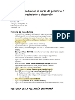 Clase 1 Introducción Al Curso de Pediatría Control Del Crecimiento y Desarrollo