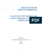 Declaración de Impacto Ambiental: Ilustre Municipalidad de Llayllay