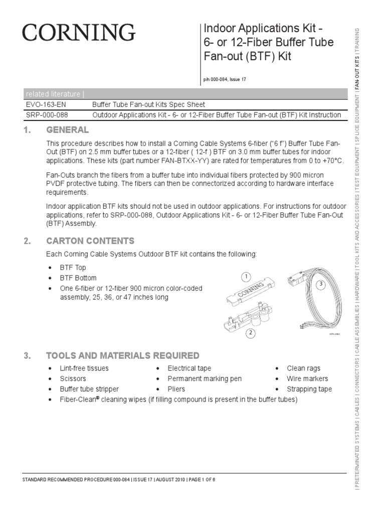Corning Fan Out Kit Standard Procedure 000084 PDF
