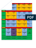 2020 Horario