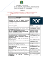 Cronograma Especialização IFMA retificado