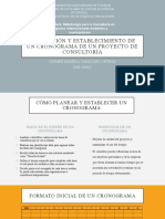 Planeación y Establecimiento de Un Cronograma