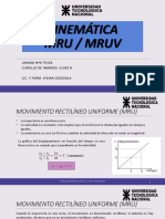Clase 8 Cinematica MRU MRUV Teorico