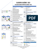 Calendário acadêmico FACELI 2022/1