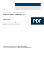 Regularización Migratoria 2021