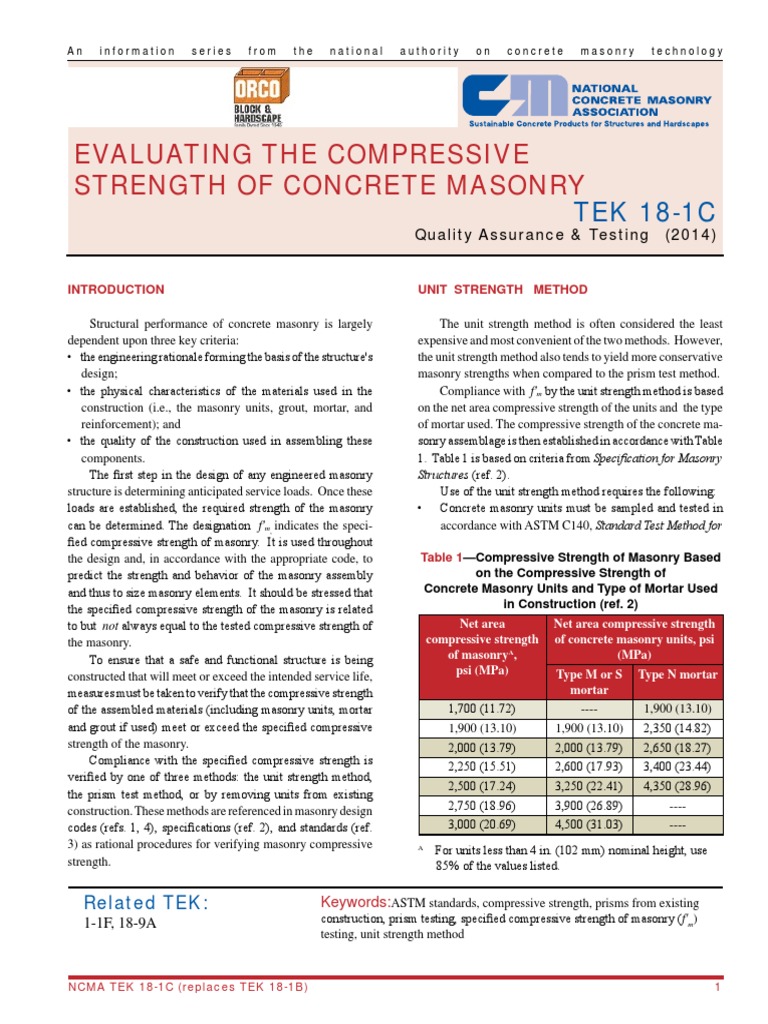 Evaluating The Compressive | PDF | Strength Of Materials | Masonry