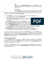 Condiciones Establecidas en El Contrato de Préstamo Vehicular Suscrito Con